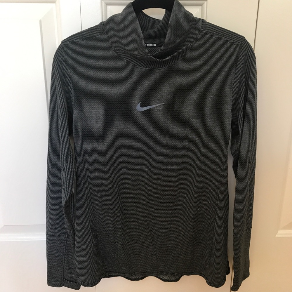 Nike Aeroreact Running Pullover Black/Gray Sz M